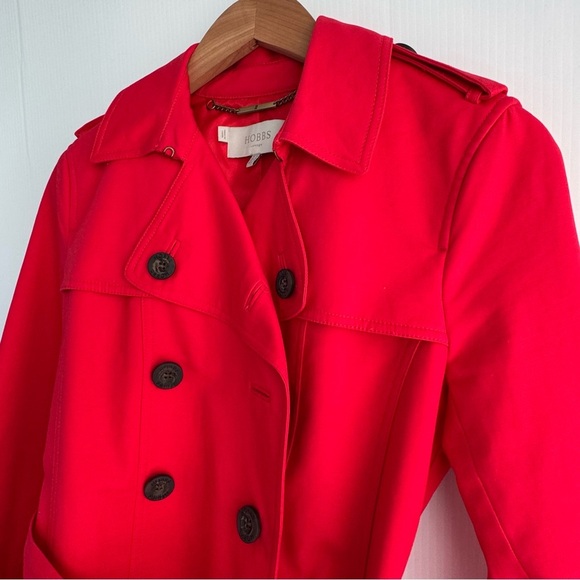 Hobbs Saskia trench coat red excellent condition size 6 - Picture 5 of 16